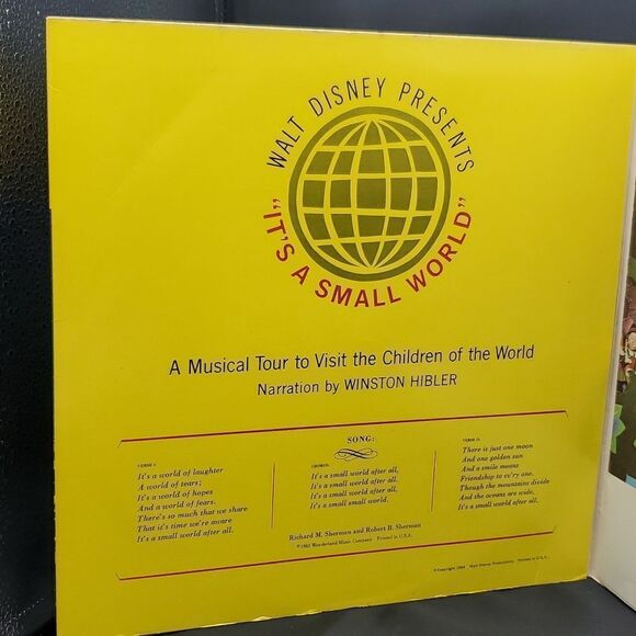 1964 Walt Disney it's a small world album vinyl Record & Color Illustrated Book - Picture 4 of 13